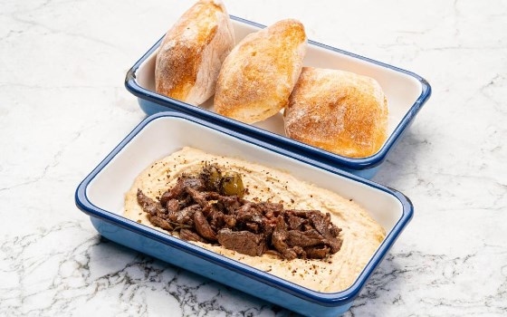 حمص و فیله گوساله گریل